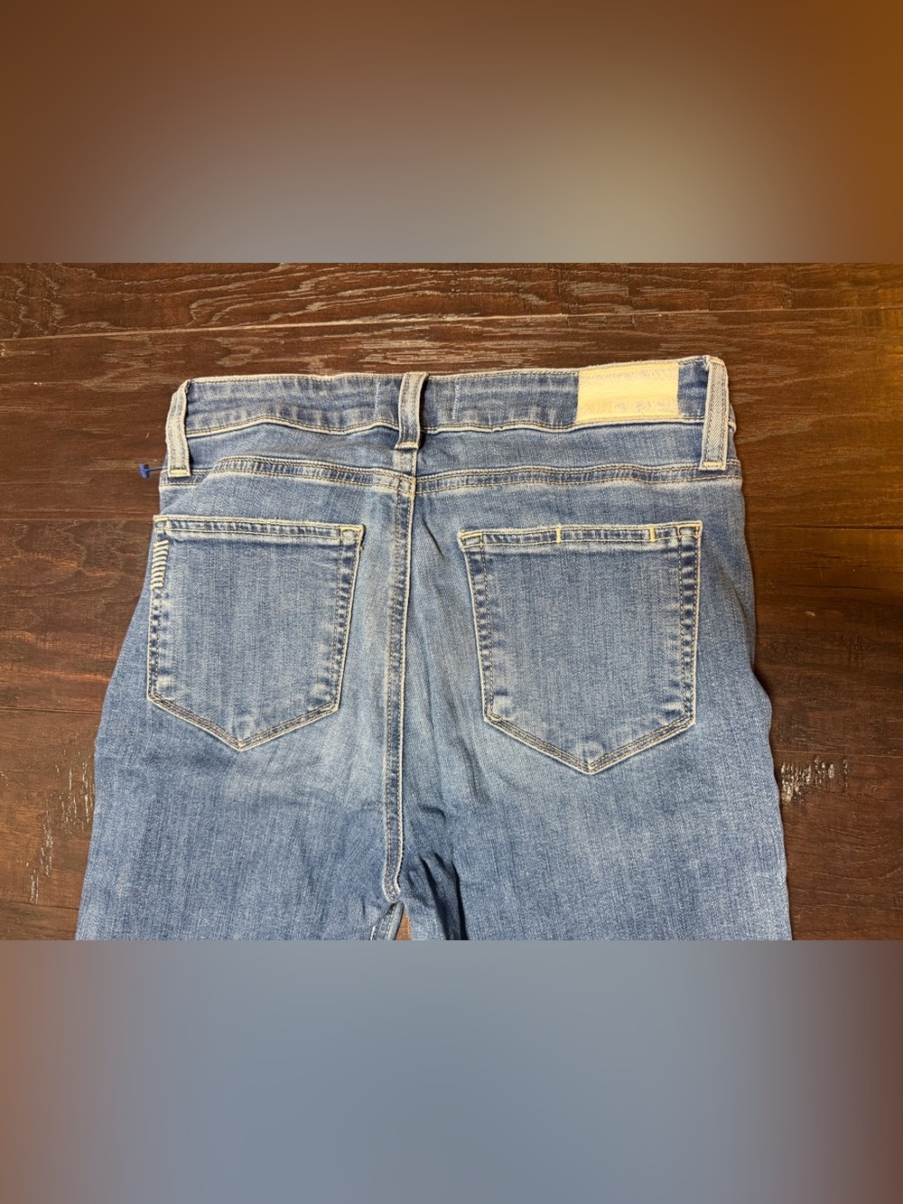 PAIGE Jeans Womens Size 27 Blue Wash Raw Hem Kick Flare Slim Bootcut Denim - Picture 5 of 5